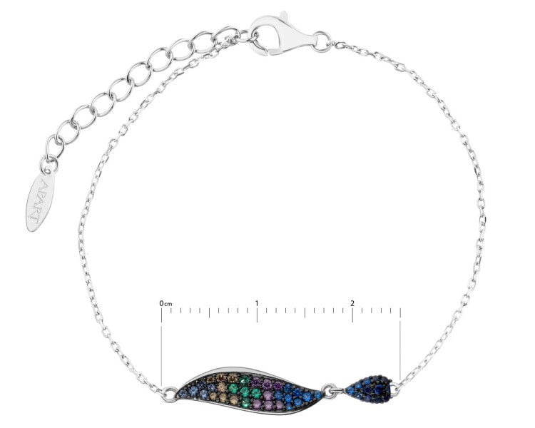 Bransoletka srebrna z cyrkoniami