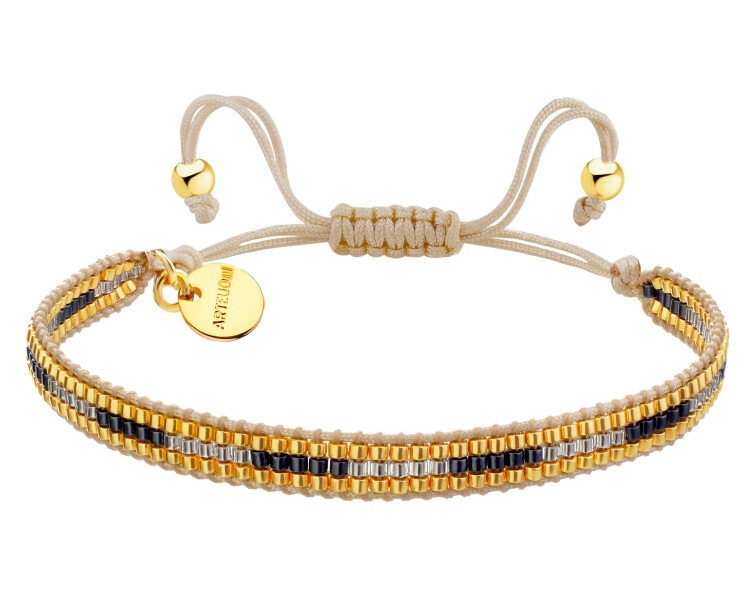 Gold-Plated Brass Bracelet with Miyuki