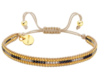 Gold-Plated Brass Bracelet with Miyuki