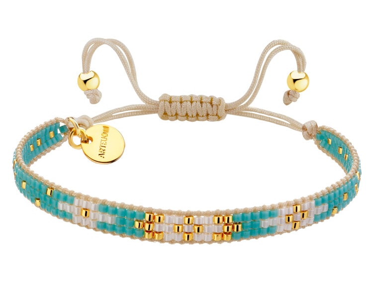 Gold-Plated Brass Bracelet with Miyuki