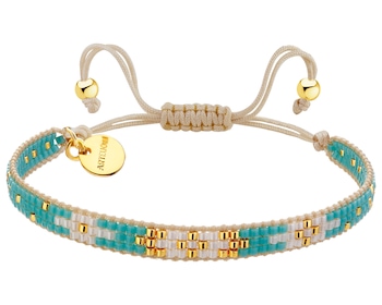 Gold-Plated Brass Bracelet with Miyuki