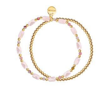 Gold-Plated Brass Bracelet with Tourmaline