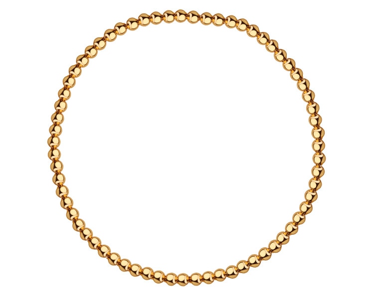 Gold-Plated Brass Bracelet with Hematite