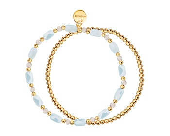 Gold-Plated Brass Bracelet with Labradorite