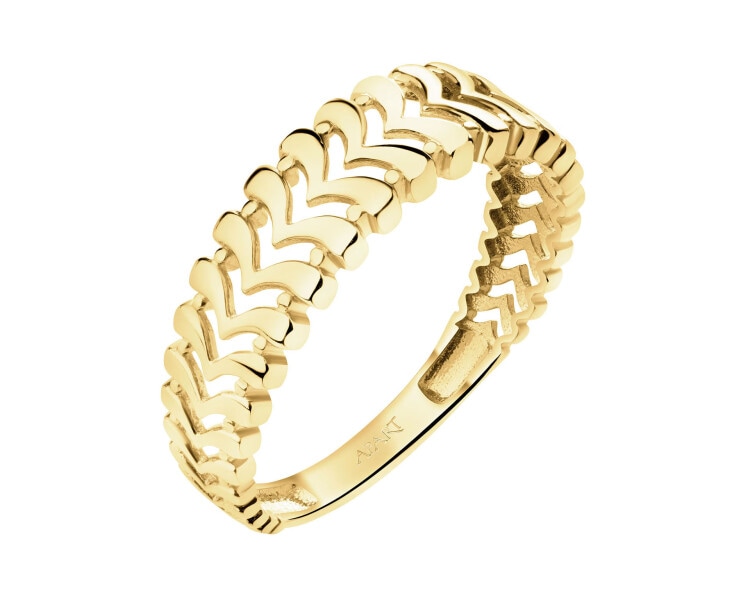 8 K Yellow Gold Band Ring 