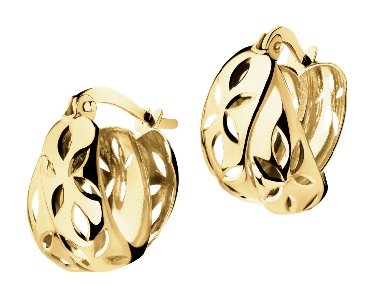 9 K Yellow Gold Earrings 