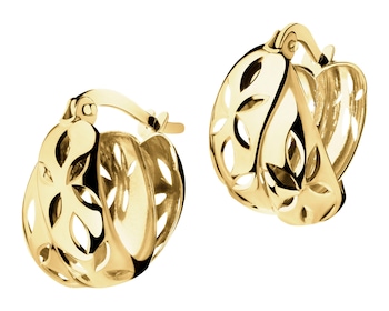 9 K Yellow Gold Earrings 