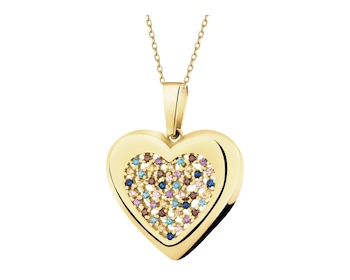 14 K Yellow Gold Pendant with Cubic Zirconia