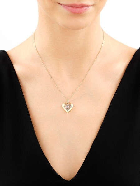 14 K Yellow Gold Pendant with Cubic Zirconia