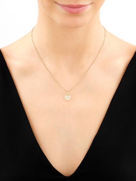 14 K Yellow Gold Pendant with Cubic Zirconia