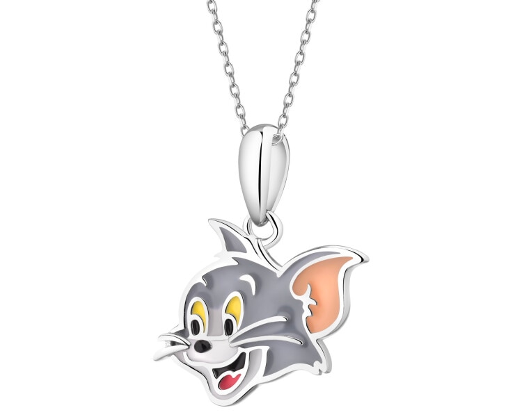 Silver pendant with enamel - Tom and Jerry, Tom, Warner Bros. Discovery