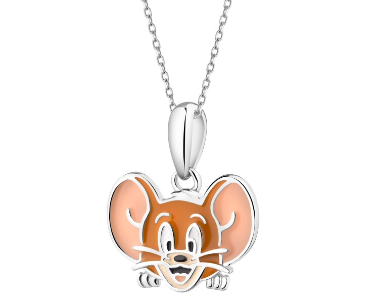 Silver pendant with enamel - Tom and Jerry, Jerry, Warner Bros. Discovery