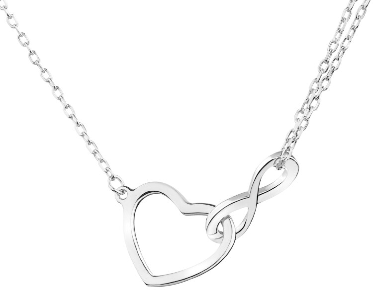 Rhodium Plated Silver Necklace 