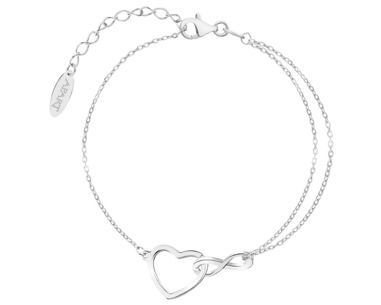 Rhodium Plated Silver Bracelet 