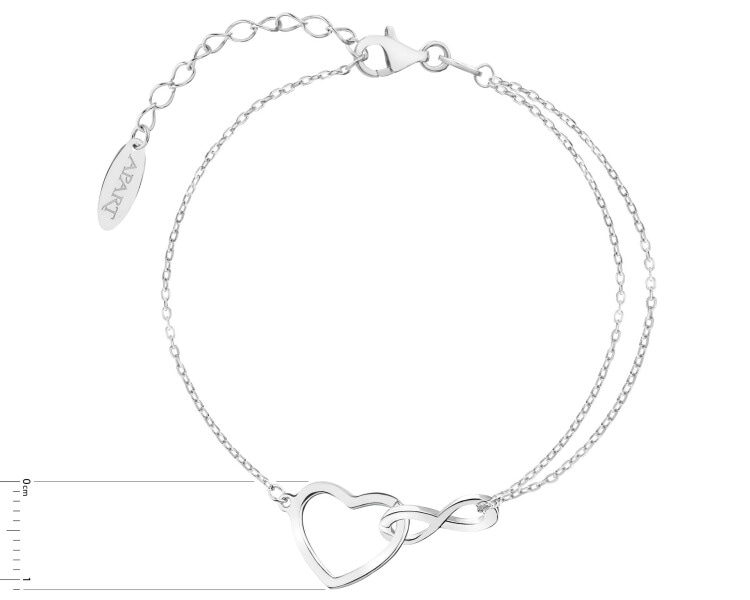 Rhodium Plated Silver Bracelet
