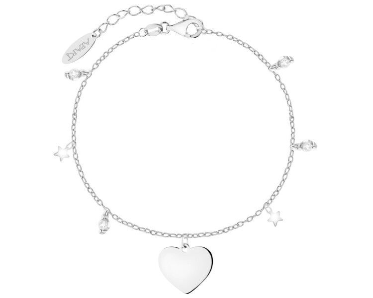 Rhodium Plated Silver Bracelet 