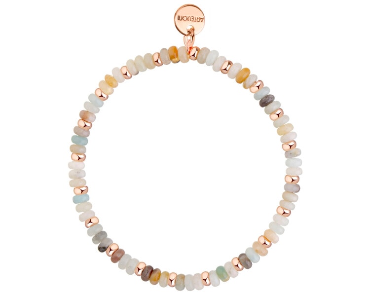 Gold-Plated Brass Bracelet with Amazonite