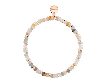 Gold-Plated Brass Bracelet with Amazonite