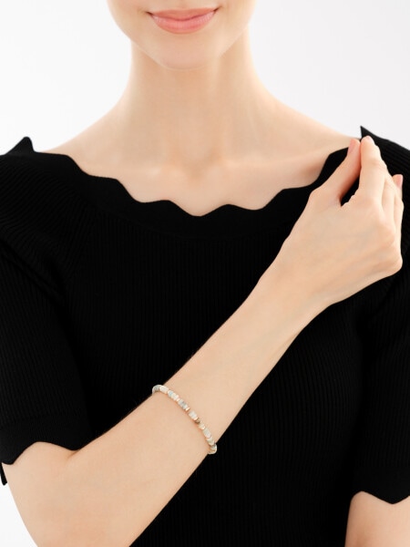 Gold-Plated Brass Bracelet with Amazonite