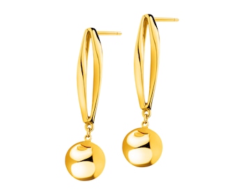 Gold-Plated Brass, Gold-Plated Silver Dangling Earring