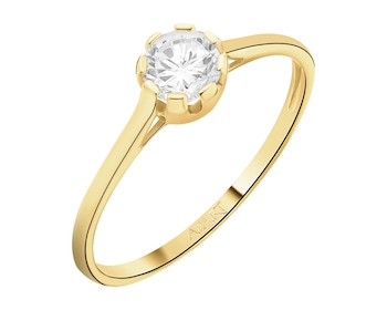 14 K Yellow Gold Ring with Cubic Zirconia