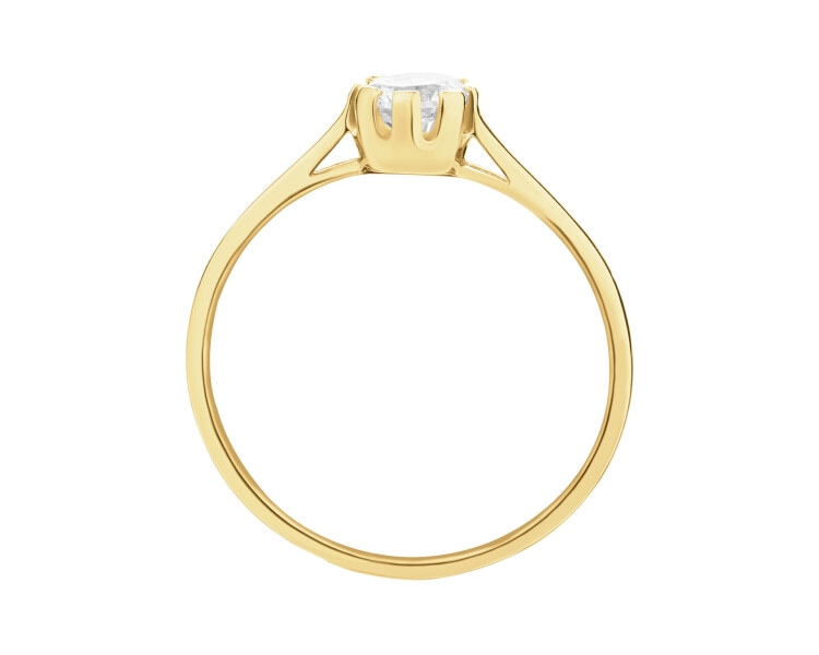 14 K Yellow Gold Ring with Cubic Zirconia