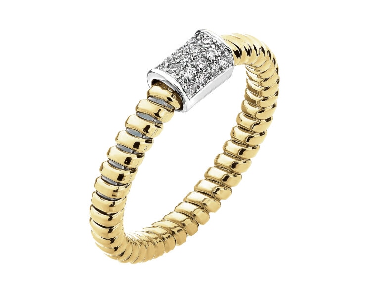 750  Ring with Diamonds - 0,13 ct - fineness 750