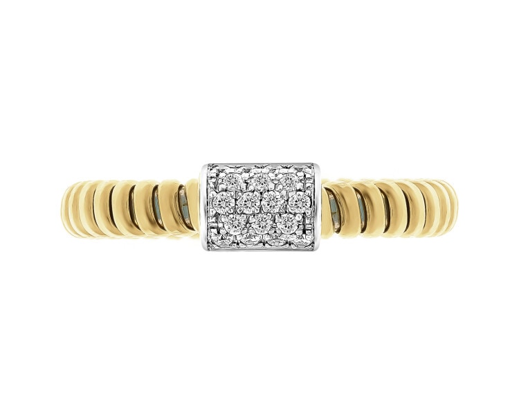 750  Ring with Diamonds - 0,13 ct - fineness 750