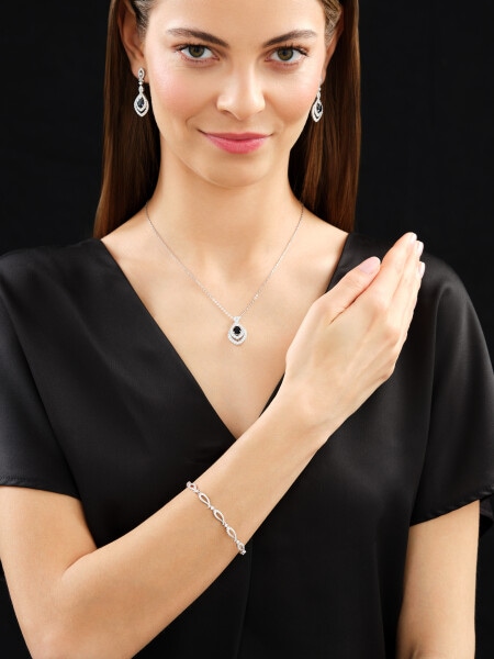 Náramek z bílého zlata s brilianty - 1,50 ct - ryzost 750