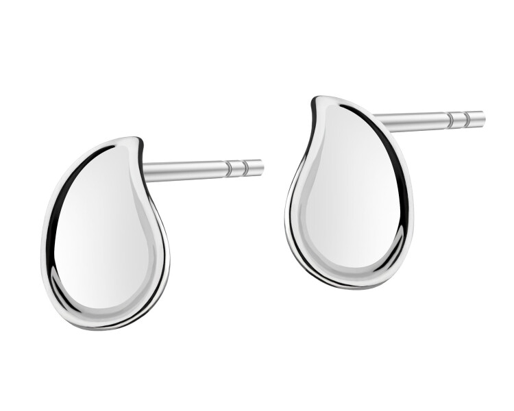 Rhodium Plated Silver Earrings 