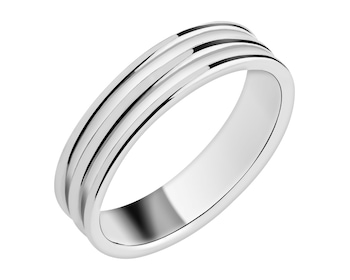 Rhodium Plated Silver Band Ring 