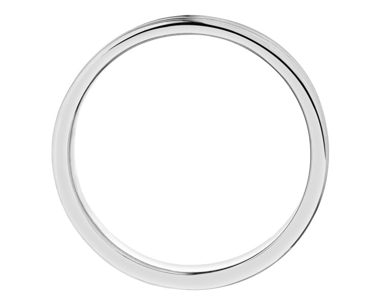 Rhodium Plated Silver Band Ring