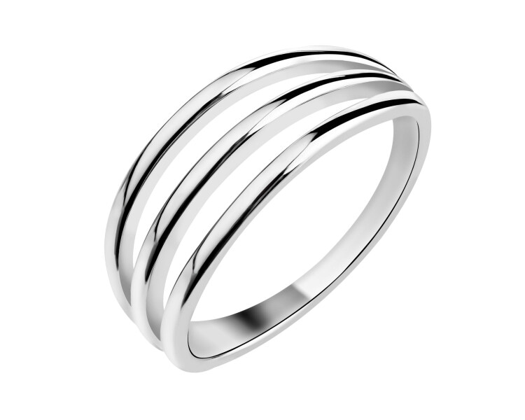 Rhodium Plated Silver Ring