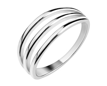 Rhodium Plated Silver Ring 