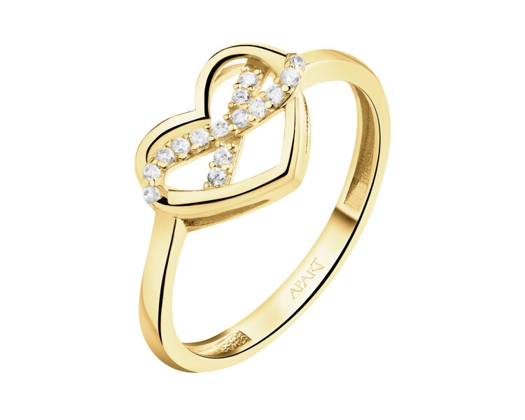 14 K Yellow Gold Ring with Cubic Zirconia