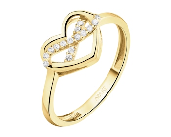 14 K Yellow Gold Ring with Cubic Zirconia