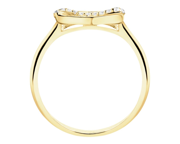 14 K Yellow Gold Ring with Cubic Zirconia