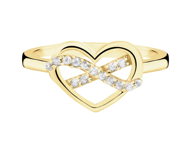 14 K Yellow Gold Ring with Cubic Zirconia