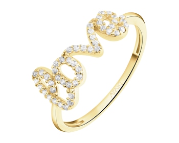 14 K Yellow Gold Ring with Cubic Zirconia