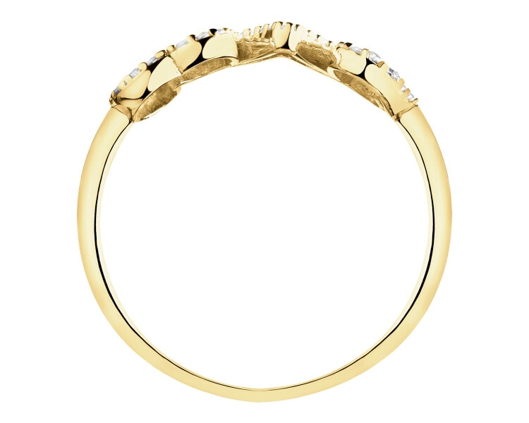 14 K Yellow Gold Ring with Cubic Zirconia