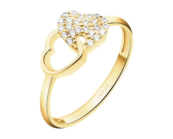 14 K Yellow Gold Ring with Cubic Zirconia