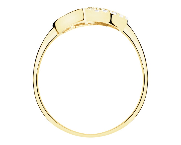 14 K Yellow Gold Ring with Cubic Zirconia