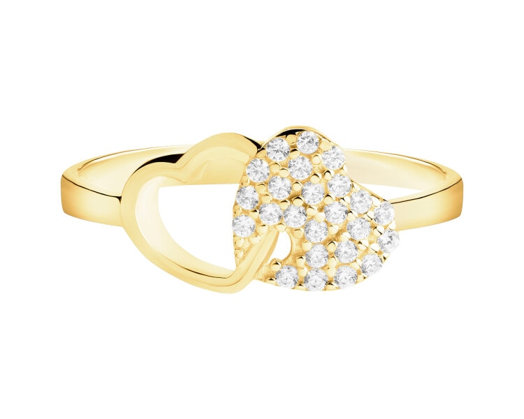 14 K Yellow Gold Ring with Cubic Zirconia