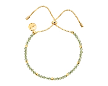 Gold-Plated Brass Bracelet with Peridot