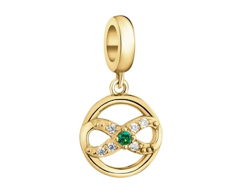 Gold-Plated Silver Pendant with Cubic Zirconia