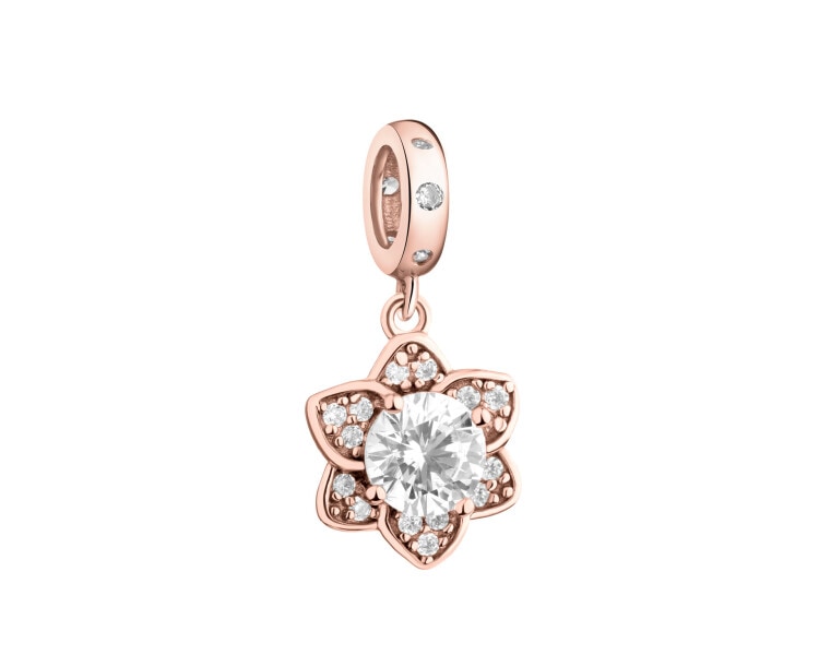 Gold-Plated Silver Pendant with Cubic Zirconia