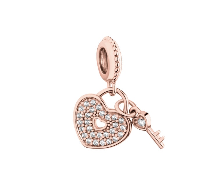 Gold-Plated Silver Pendant with Cubic Zirconia