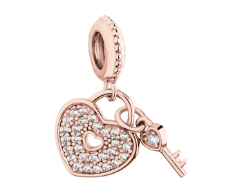 Gold-Plated Silver Pendant with Cubic Zirconia