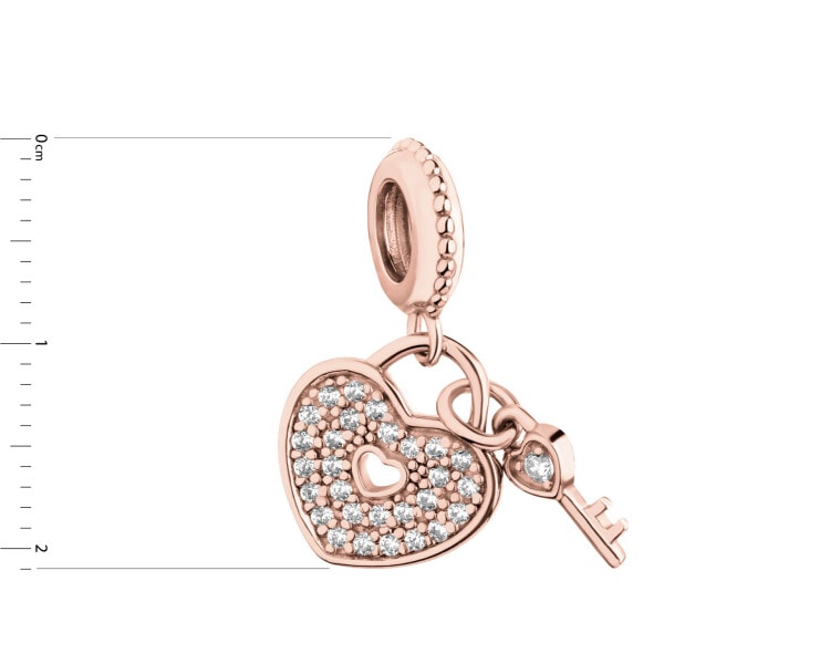 Gold-Plated Silver Pendant with Cubic Zirconia