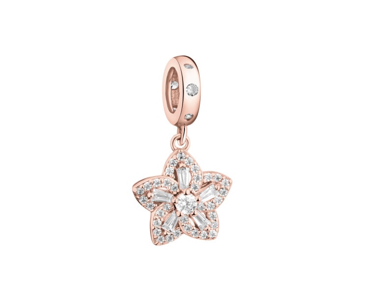 Gold-Plated Silver Pendant with Cubic Zirconia